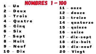 French Numbers 1 to 100  Counting in French [upl. by Vas169]