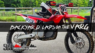 STARK VARG Backyard MX track ride  80hp ALPHA mode test [upl. by Skcirdnek]