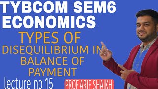 TYBCOM SEM 6 ECONOMICS  TYPES OF DISEQUILIBRIUM IN BOP ECONOMICS TYBCOMSEM6 SEM6 [upl. by Ydnys]