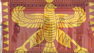 Persian Achaemenid Empire Tribute Flag And Tribute Anthem [upl. by Tempa84]