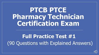 PTCB Pharmacy Technician Certification Exam Full Practice Test 1  90 Questions w Explained Answers [upl. by Atterual]