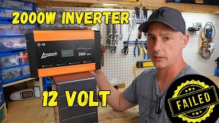 Ampeak 12V 2000W Pure Sine Wave Inverter Fail [upl. by Nesnaj]