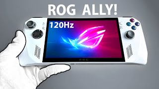 The ROG ALLY Unboxing  Future of Gaming Handhelds 120Hz Experience [upl. by Annabel]