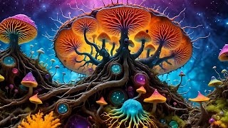 Psytrance Hallucinations 👽 Alien Mushroom mix 2024 AI Graphic Visuals [upl. by Eanerb441]