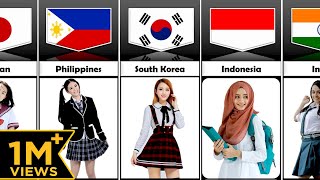 School Girls Uniform From Different Countries [upl. by Mccoy]