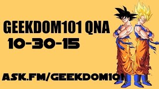 Is Gogeta canon Richest Earthling Freeza Inconsistencies Uub vs Buu  MORE  QNA 103015 [upl. by Ytinav302]