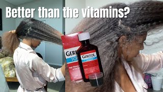 Liquid Geritol for hair growth Better than the vitamin Rapid Results Fast Hair Growth [upl. by Christian710]