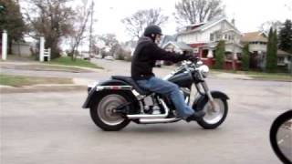 95 Harley Fatboy Evo finally on the road [upl. by Nylhsa]