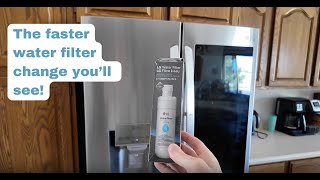 How to Change and Install Water Filter for LG Fridge Filter Replacement for LT1000P [upl. by Aehta]