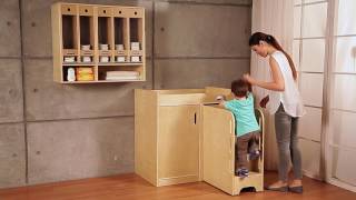 Wooden Nappy Change Storage Unit  EYP Direct [upl. by Yrrah]