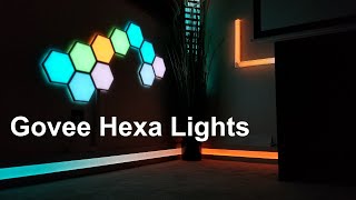 Govee Glide Hexagon Light Panels  Unbox Setup Best Features [upl. by Ahsyt176]