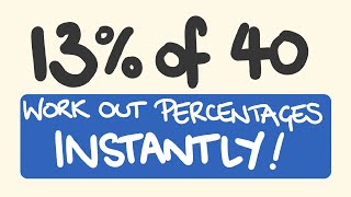 How to work the percentage of any amount instantly [upl. by Doralynne]