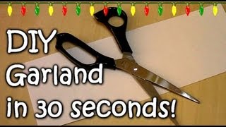 How to make a Garland in 30 seconds  Homemade Easy Garland tutorial [upl. by Rubina]