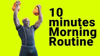 10 MINUTES MORNING KETTLEBELL amp SKIPPING ROUTINE [upl. by Essyla963]