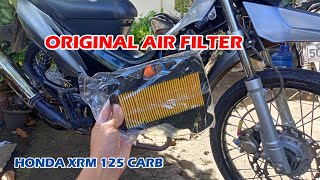 PAANO MAG PALIT NG AIR FILTER XRM 125 CARB TYPE  MOTOSPYN [upl. by Aridni]