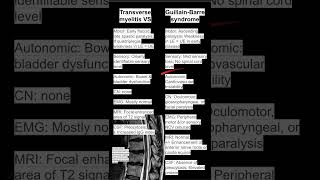 Transverse myelitis VS GuillainBarre syndrome [upl. by Anastasie]