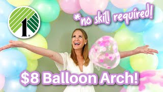 How to make a Dollar Tree Balloon Arch no stand required🎈 [upl. by Harlene]