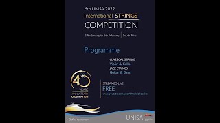 6th Unisa 2022 International Music Competition Jazz Category [upl. by Friedland]