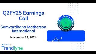 Samvardhana Motherson International Earnings Call for Q2FY25 [upl. by Maynard]