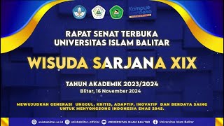 🔴WISUDA SARJANA XIX TAHUN AKADEMIK 20232024 BLITAR 16 NOVEMBER 2024 [upl. by Nangatrad]