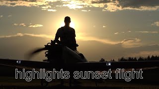 highlights Messerschmitt M23C sunset flight [upl. by Kesley]