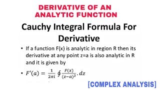 DERIVATIVE OF AN ANALYTIC FUNCTION 🔥 [upl. by Carole]