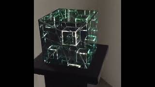 Tesseract  Hypercube 4th dimension Infinity Mirror Art Sculpture by Nicky Alice [upl. by Alberik]