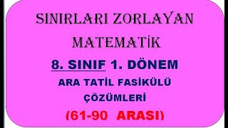 ARA TATİL 8SINIF MATEMATİK 1DONEM SORU FASİKÜLÜ ÇÖZÜMLERİ 6190 ARASI [upl. by Immij]