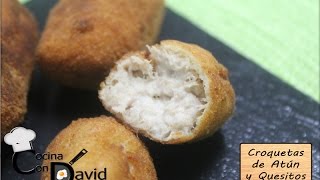 Croquetas de Atún y Quesitos  Sin Bechamel  Fáciles y Rápidas [upl. by Nitreb286]