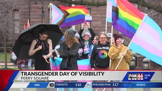 Erie community gathers to celebrate Transgender Day of Visibility [upl. by Araed]