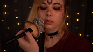 ASMR  close breathy Unintelligible Whispering amp slow Mic Brushing [upl. by Sabra]