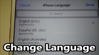 iPhone 7 How to Change Language iOS 10 amp Newer [upl. by Artenehs]