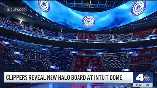 Clippers reveal new Halo Board at Intuit Dome [upl. by Ezirtaeb]