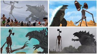 All Siren Head Monsters In Real Life Vs Godzilla [upl. by Aiehtela689]