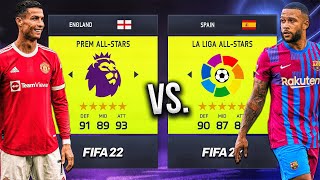 PREMIER LEAGUE vs LA LIGA in FIFA 22 ⚡ [upl. by Hurleigh]