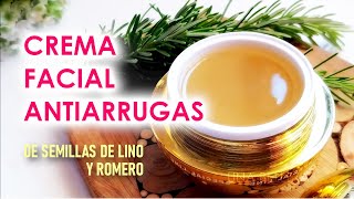 Crema casera de semillas de lino  linaza y romero  crema facial antiarrugas [upl. by Maclaine]