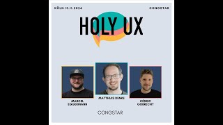 Cédric Gobrecht Matthias Denke amp Marcel Eggermann HOLY UX Köln  congstar Zuhause [upl. by Ainiger]