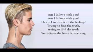 Justin Bieber  The Feeling ft Halsey Lyrics [upl. by Rutra233]