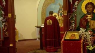 Jerusalem Matins Prayer and Ode 1 of Canon at St Emilians Byzantine Catholic Church 2009 [upl. by Ynar]