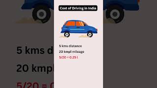 M72 Cost of Driving in India  Math trick math education [upl. by Hulton397]