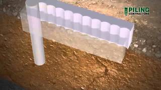 Secant Pile Wall Construction Methodology [upl. by Jyoti337]