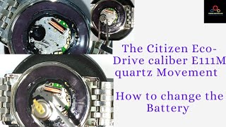 Citizen EcoDrive E111M how to change Rechargeable Battery  TrendWatchLab  Citizen EcoDrive [upl. by Charlena]