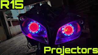 How To Install Headlight Projector in R15 projectorslamps r15 [upl. by Chelsie]