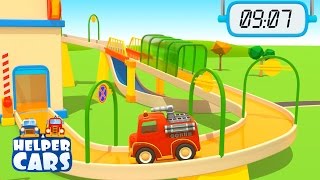 Helper cars  Cartoni animati per bambini Veicoli speciali e la gara di velocità [upl. by Mair]