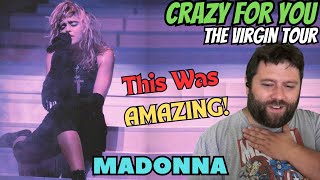 FIRST TIME HEARING Crazy For You by Madonna  THE VIRGIN TOUR REACTION [upl. by Eiloj464]