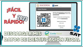 ►🔥DESCARGAR MIS DATOS DE IDENTIFICACIÓN FISCAL SAT ¡FÁCIL Y RÁPIDO🔥 [upl. by Demodena161]