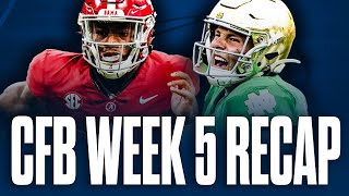 CFB Week 5 Recap  Alabama vs Georgia Ole Miss vs Kentucky Notre Dame vs Louisville [upl. by Weiler]