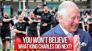 King Charles Squashed in a Scrum – Black Ferns Bold Move at the Palace [upl. by Sedicla]