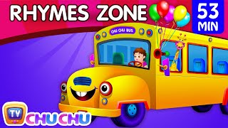 Wheels On The Bus  Popular Nursery Rhymes Collection for Children  ChuChu TV Rhymes Zone [upl. by Enitsirhc]