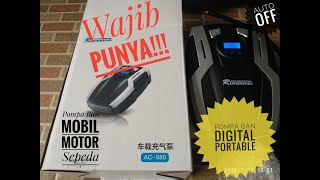 Wajib Punya Kompressor Portable Digital serba guna untuk Pompa Mobil Motor Sepeda dan lainnya [upl. by Driskill]